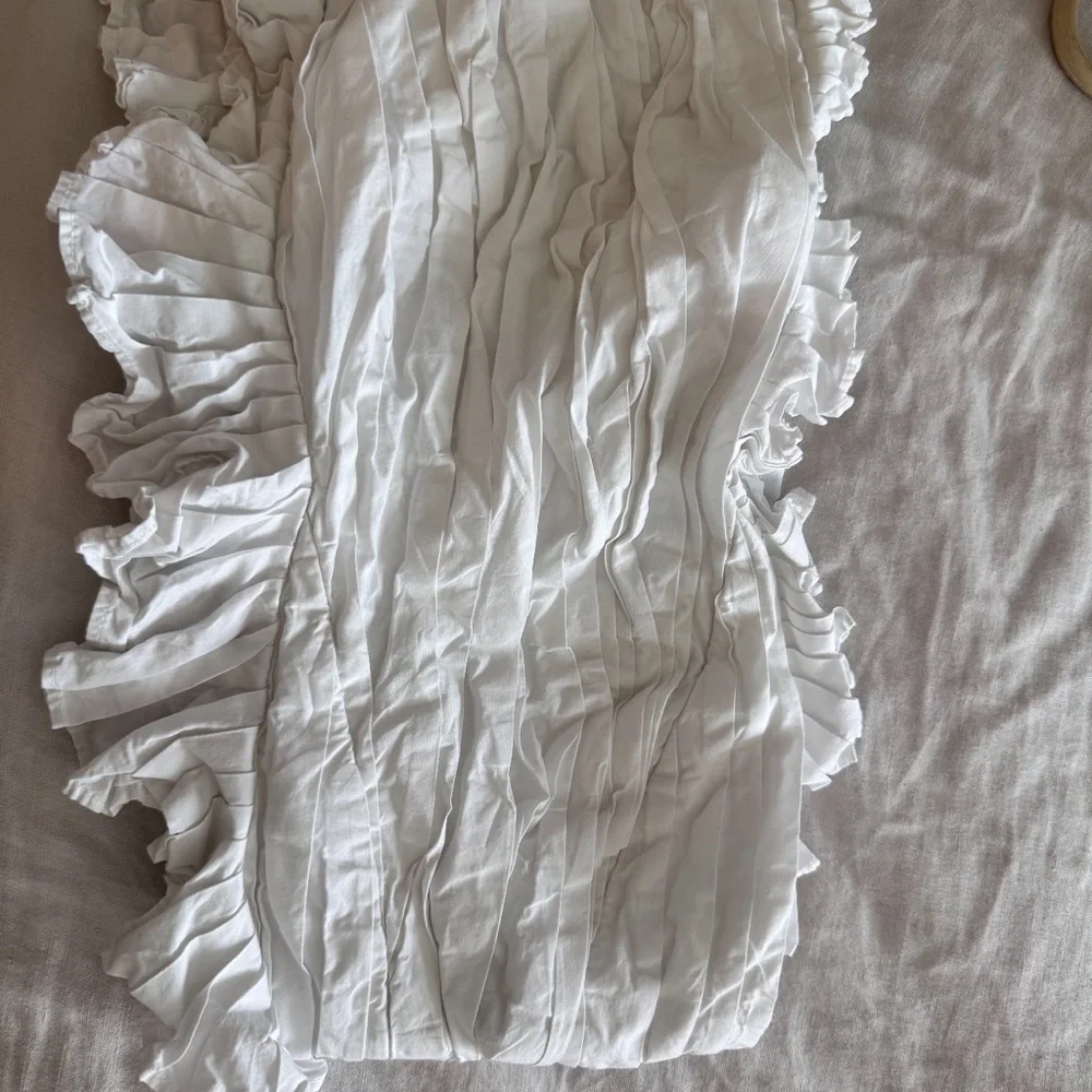 Anthropologie White Strapless Pleated Corset Top – Size M - Picture 3 of 4